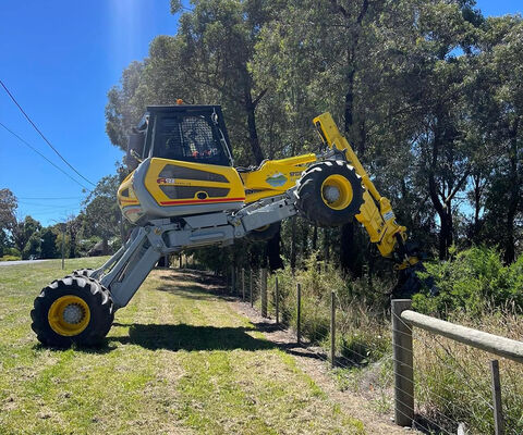 Mulching Over Fence - Spidermann All Terrain Solutions